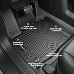 Auxko Floor Mats Fit for Kia Telluride 2020-2025 Bucket Seat | All Weather,All Season,Odorless,Anti Slip,Rain&Salt Resistant,TPE Material,Black,Accessories - Image 3