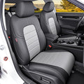 HKZ Custom Fit Civic Seat Cover Full Set for Honda Civic (Sedan 2022 2023 2024 Touring)&(Sedan 2025-2026 Sport Touring),5-Seats Full Set,Leather Seat Protector(Grey) by HKZ