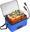 Portable Oven, 12V 24V 110V-240V Car Food Warmer Portable Personal Mini Oven Electric Heated Lunch Box for Meals Reheating & Raw Food Cooking for Road Trip/Camping/Picnic/Family Gathering(Blue) by ROTTOGOON