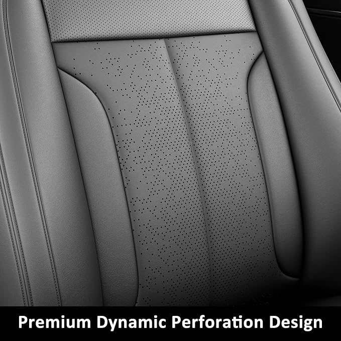 redblue Custom Fit Toyota Corolla Seat Covers for 2014-2019 L/LE/LE Eco | Black leather Seat Covers Full Set, Fit 2014 2015 2016 2017 2018 2019 Corolla L LE LE Eco, Front and Rear Car Seat Cover - Image 2