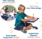ECR4Kids The Surf Portable Lap Desk, Flexible Seating, Eggplant - Image 3