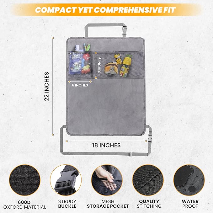 EcoNour Car Kick Mats Back Seat Protector - Image 2
