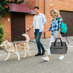MYDAYS Dog Travel Bag, Pet Luggage Suitcase, Weekend Tote Carrier with Collapsible Bowl (Gray) - Image 5