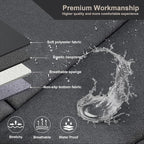 GIANT PANDA Waterproof Neoprene 2 Pack Front Car Seat Covers Custom Fit 2009-2026 Ford F150,2017-2026 F250 F350 Super Duty Crew Cab SuperCrew SuperCab Pickup Trucks, Leak-Proof Wetsuit (Black+Grey) - Image 8