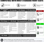 Black Panther 1 Pair of PU Car Seat Covers, Full Wrapping Front Bottom Seat Protector Compatible with 95% Vehicles, Anti-Slip (W 21.26''×D 20.86”), Beige - Image 6