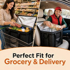 NZ home Insulated Food Bag, Portable Cooler Tote (3XL, Orange, 1 Pack) | Large thermal bag, For cold & hot food, Soft sided cooler, Heavy duty carrier, Grocery shopping, Food delivery, Catering bag - Image 3
