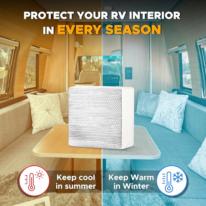 EcoNour RV Vent Insulator, 14" x 14" RV Skylight Cover Reflective Insulation - Image 7