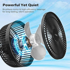 A2C Magnetic Rechargeable Fan for Golf Cart 7.5-Inch, Up to 28Hrs, 10000mAh | Battery Powered, Portable, 4 Speeds, Fits EZGO, Club Car, Yamaha Golf Cart Accessories Essentials Gifts for Men, Dad, Husband - Image 5