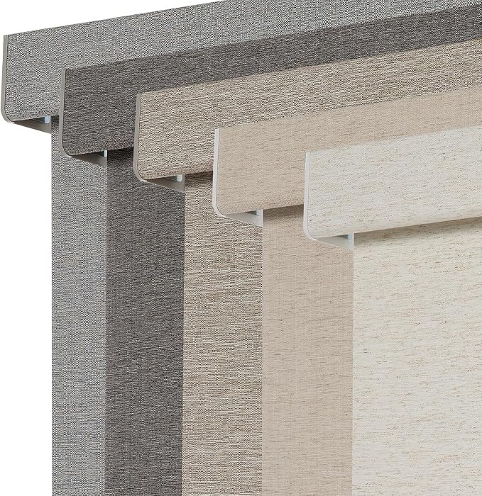 Persilux Blackout Roller Shades for Window Blinds,Cordless,Linen Fabric,Thermal Insulated Fabric UV Protection Shades for Home,Office,Bedroom,Door,Blackout-Cream,49" W X 72" H by PersiluxHome