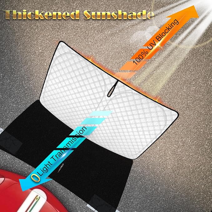 KMF 8pcs Thicken Car Window Shades for Hyundai Sonata Sedan 2015-2019 Accessories, Custom Windshield Sunshade Privacy Car Window Covers for Side Rear, Sun Visor UV Block and Blackout for Camping - Image 5