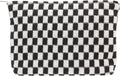 PAZIMIIK Checkered Makeup Bag for Purse, Small Flat Cosmetic Pouch,Black | Cute Zipper Makeup Organizer for Women, Travel Essentials, Toiletries, Makeup Brushes, Beauty Accessories&Bridesmaid Gifts by PAZIMIIK