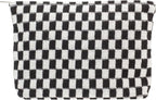 PAZIMIIK Checkered Makeup Bag for Purse, Small Flat Cosmetic Pouch,Black | Cute Zipper Makeup Organizer for Women, Travel Essentials, Toiletries, Makeup Brushes, Beauty Accessories&Bridesmaid Gifts - Image 9