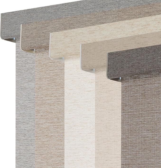 Persilux Light Filtering Roller Shades for Indoor Window Blinds,Cordless,Linen Fabric,Thermal Insulated Fabric UV Protection Shades for Home,Office,Bedroom,Door,Light Filtering-Stone Grey,Custom Size by PersiluxHome