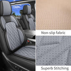 Car Seat Cover Custom Fit for Ford F150 2009-2026 Faux Leather Seat Cover Set Compatible with Regular Cab Super Cab Super Crew Pickup Truck Cushions (Black & Grey, Front Seat) - Image 4