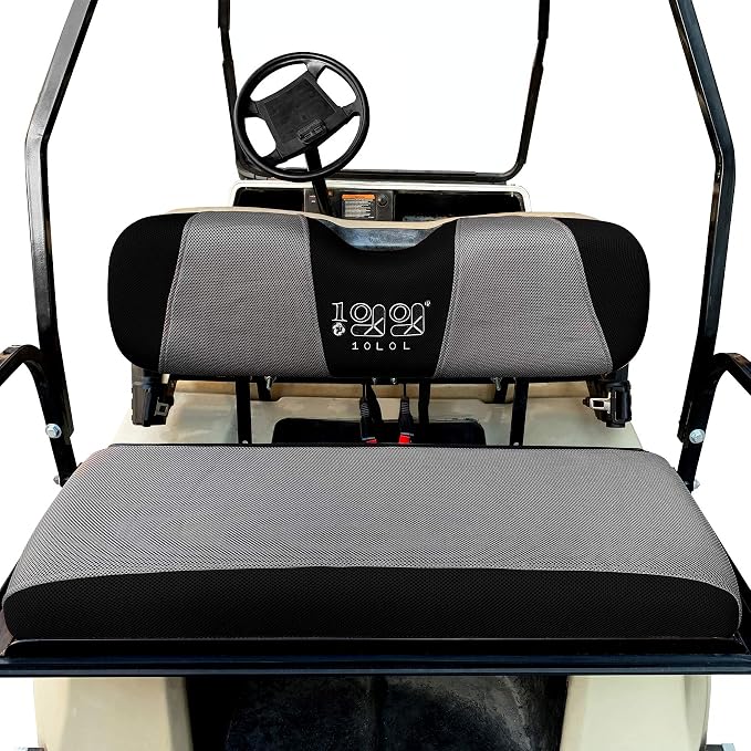 10L0L Golf Cart Seat Covers for Yamaha EZGO Club Car Seat Towel Cushion | Breathable Mesh All-Season Front/Rear Seat Blanket, UV Resistant, Cool Comfort, Machine Washable, Easy On, Great Golf Gift - Image 7