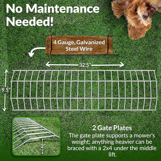 Dig Defence Original Gate Plate, 2 Pack with 2 Sm/Md Animal Barrier | Made in USA, Ideal Gift for Pet Lovers, Dog Digging Deterrent, Underground Gap Filler for Dogs or Rabbits - Image 5