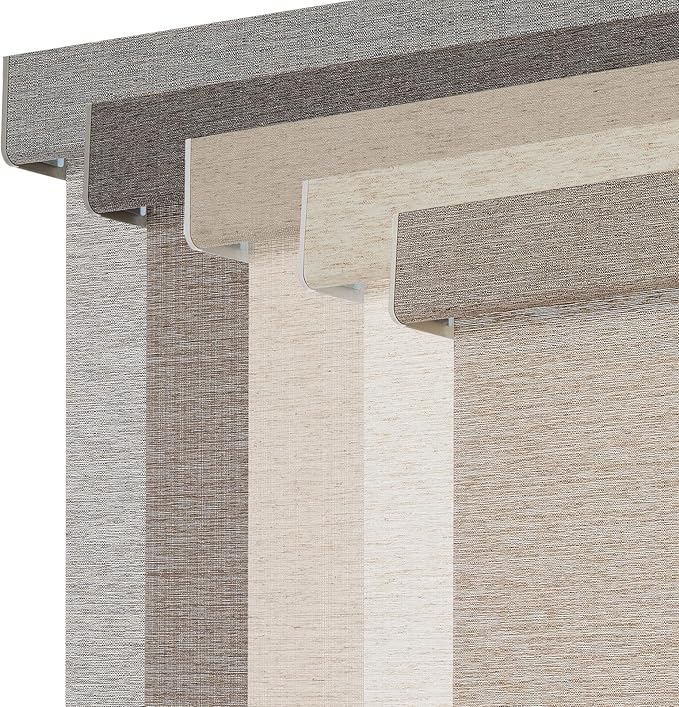 Persilux Light Filtering Roller Shades for Window Blinds,Cordless,Linen Fabric,Thermal Insulated Fabric UV Protection Shades for Home,Office,Bedroom,Door,Light Filtering-Light Brown,27" W X 72" H by PersiluxHome