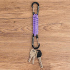 BRAVESHINE Paracord Keychain Carabiner Clip | D Ring Hanger Lanyard Hook | 7.3inch Long | for Stroller, Water Bottle, Key, Backpacks, Men, Women, Luggage, Car Seat Headrest, Fence, Bag Charms - Image 5