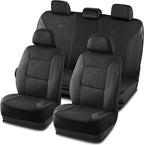 Skechers Memory Foam Car Seat Covers, Air Cool Mesh Thick Seat Covers, Airbag Compatible Car Seat Cover, Automotive Comfort Protection for Most Cars,Vans,Trucks, SUVs,Black by Unknown