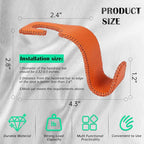 Car Seat Headrest Hook 55lb Heavy Duty Metal Hanger with Leather for Bags | Universal Fit car SUV Truck, Premium Microfiber Leather, Metal Core, Hang Purses Groceries Handbag Backpack, 4 Pack Orange - Image 6