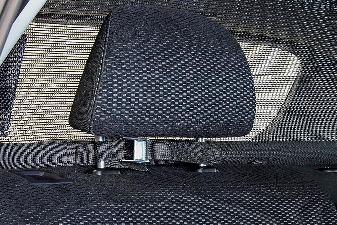 Bushwhacker Cargo Area Dog Barrier for CUV & Mid-Sized SUV 46" Wide Hatchback Pet Divider Crossover Vehicle Car Net Mesh Travel Back Seat Barricade Partition Gate Restraint Fence Trunk Shield - Image 3