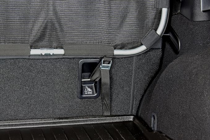 Bushwhacker Cargo Area Dog Barrier for CUV & Mid-Sized SUV 46" Wide Hatchback Pet Divider Crossover Vehicle Car Net Mesh Travel Back Seat Barricade Partition Gate Restraint Fence Trunk Shield - Image 4